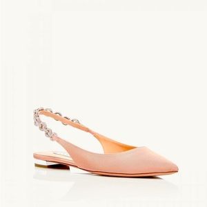 Aquazzura Love Link Sling Crystal Flat